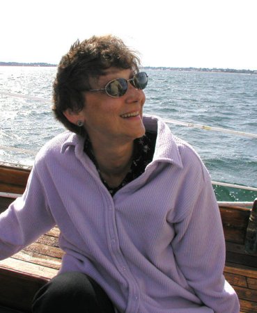 Photo of Marcia on her sailboat