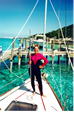 Also in the Bahamas, the author goes scuba diving. She and husband Barry had sailed the boat from Florida and several local types of fresh fish were on the menu that night.