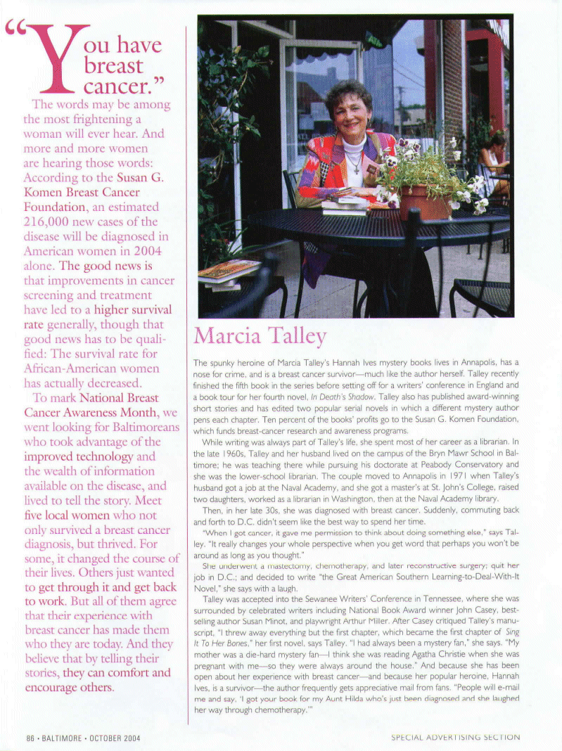 Article about Marcia Talley
