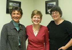 Marcia Talley, Ellen Crosby and Donna Andrews at Pohick Library in Burke VA