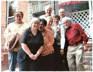 Photo of Kathy Harig, Lis Respers France, laura Lippman, Marcia Talley, Jack Bludis, Ben Neihart, Rob Hiaasen, Dan Fesperman