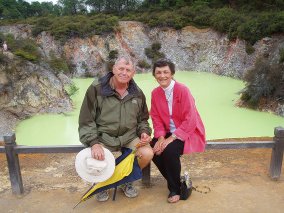 Barry and Marcia Talley in New Zealand