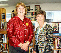 Patty Linvale, Director of the Seward Alaska Community Library with Marcia Talley