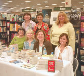 At the Barnes and Noble in Annapolis, Dana Cameron, Marcia Talley, Denise Swanson, Donna Andrews, Kate Flora, Sharon Short and Heather Webber