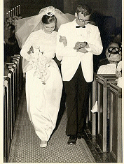 Marcia and Barry on their wedding day